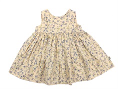 Wheat dress pinafore alabaster flowers